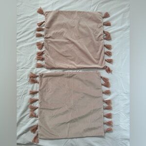 Pink Tassel 18” Pillow Covers